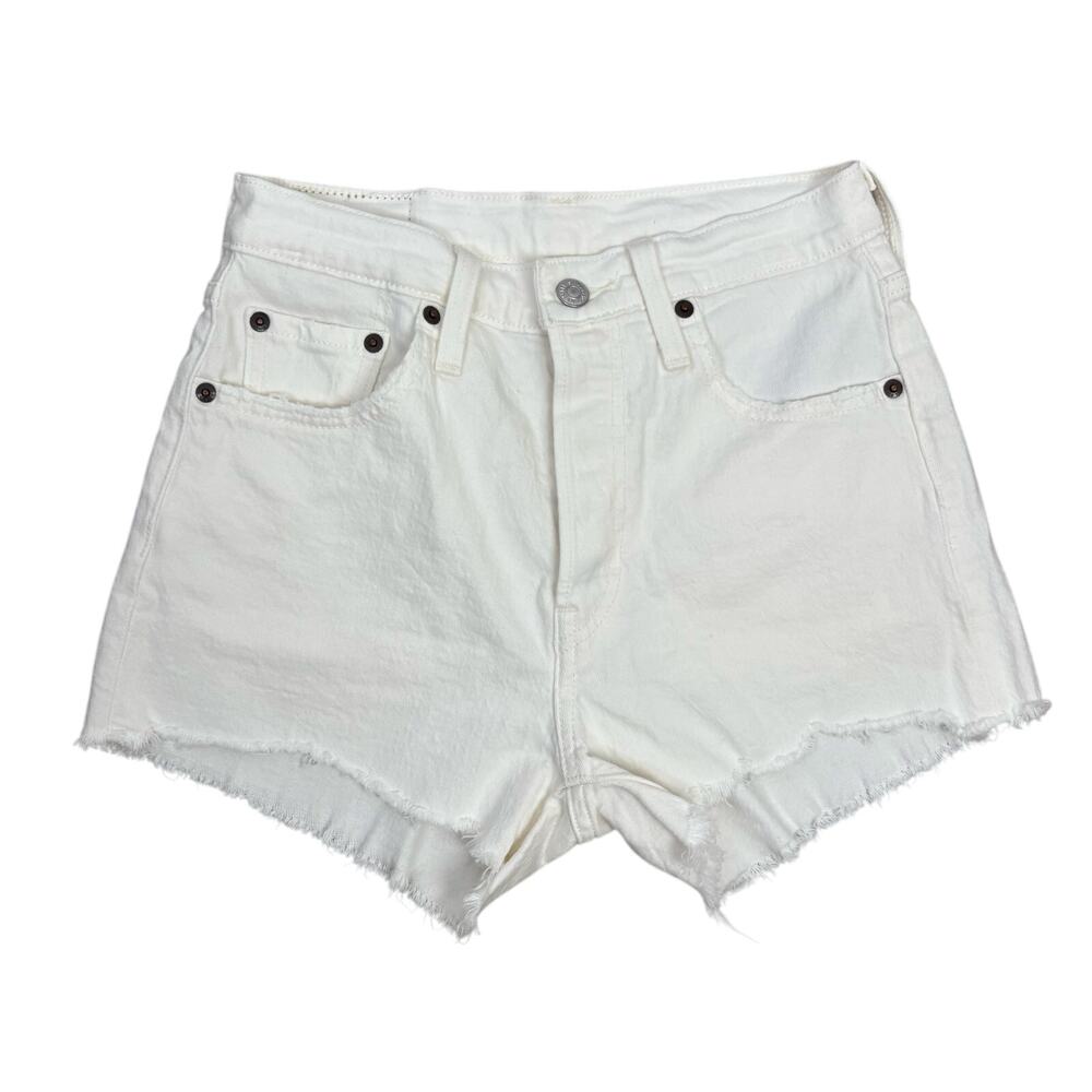Levi’s 501® White High-Rise Cutoff Denim Shorts Women’s W25